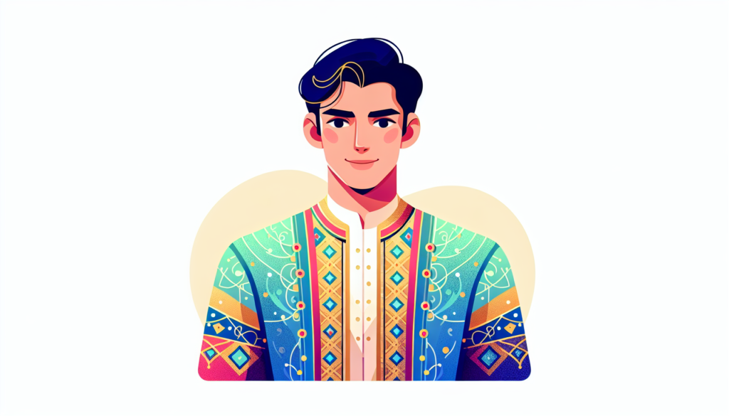 A modern and colorful illustration of a prince, without text. The prince is elegantly dressed, perhaps in a finely decorated traditional Middle-Eastern robe and he carries a noble mien. His features express kindness and intelligence.