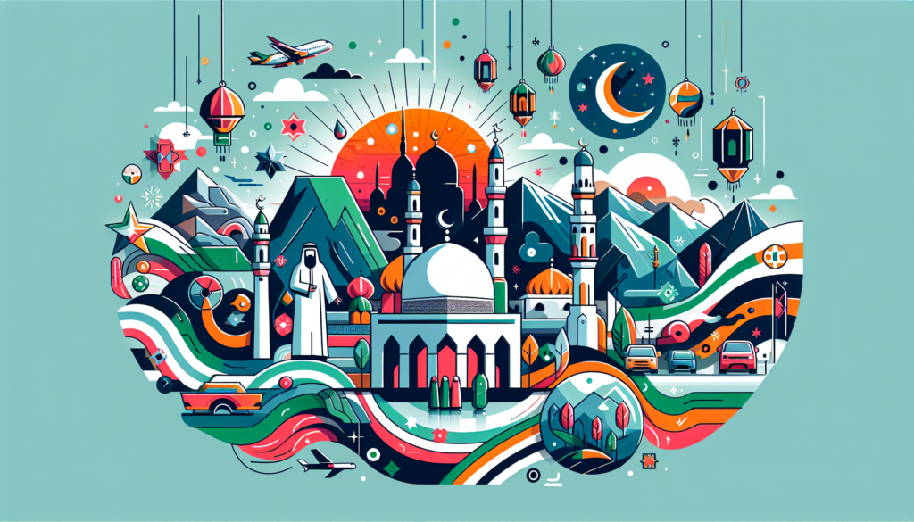 Create a modern, vibrant illustration that visually explains the significance of the day of Tarwiyah in a non-word format, highlighting its relevance and why it's named in such a way.