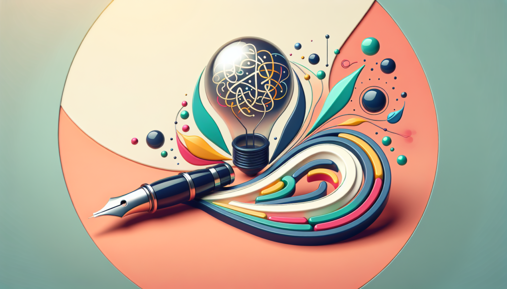 An abstract, modern and colorful illustration displaying a calligraphy pen with a wordless representation of cultural richness. The pen is positioned to suggest creativity, thought, and knowledge. The scene doesn't contain any text.